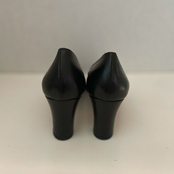 Renzo Fontanelli Black High Heel Leather Pumps, Size 9 AAAA, Made In Italy, EUC. - Picture 4 of 9